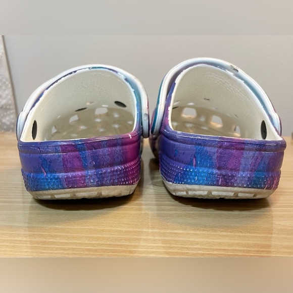 CROCS Cosmic Purple, white and Blue with Jibbitz Unisex - Picture 5 of 8
